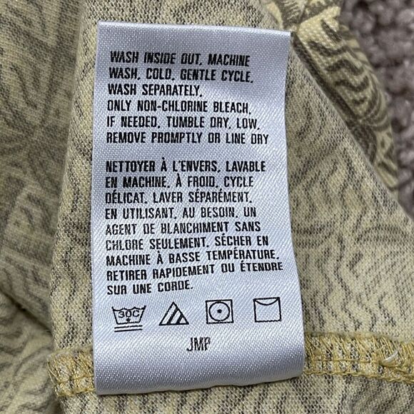 VTG Columbia Polo Shirt Mens Large Yellow Floral Hawaii Palm Tree Peekaboo Golf - Picture 8 of 10